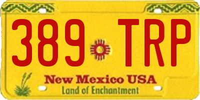 NM license plate 389TRP