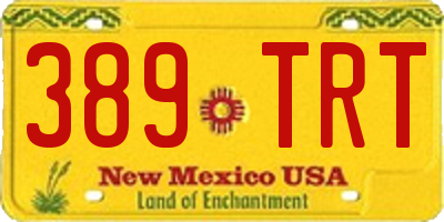 NM license plate 389TRT