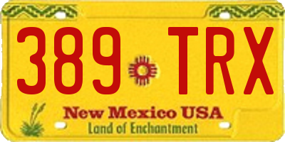 NM license plate 389TRX