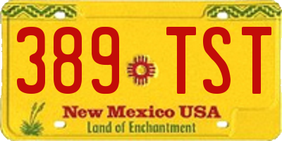 NM license plate 389TST