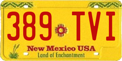 NM license plate 389TVI