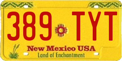 NM license plate 389TYT