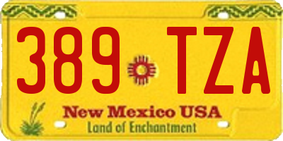 NM license plate 389TZA
