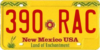 NM license plate 390RAC