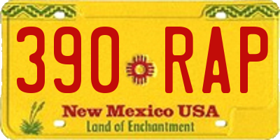 NM license plate 390RAP