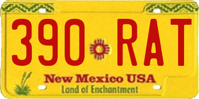 NM license plate 390RAT