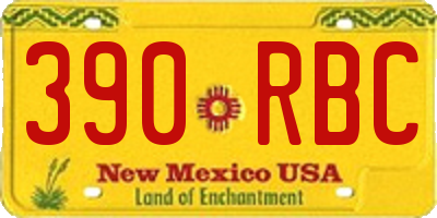 NM license plate 390RBC