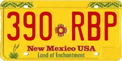 NM license plate 390RBP