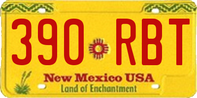 NM license plate 390RBT