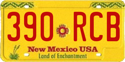 NM license plate 390RCB