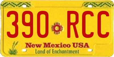 NM license plate 390RCC