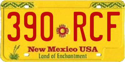 NM license plate 390RCF