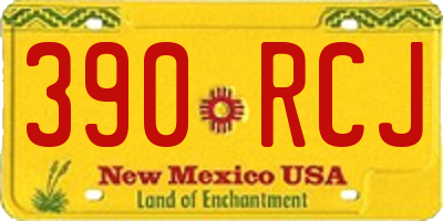 NM license plate 390RCJ
