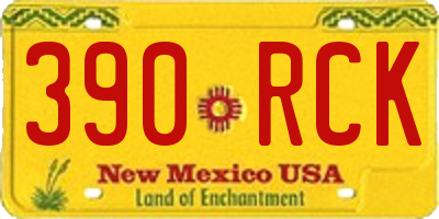 NM license plate 390RCK