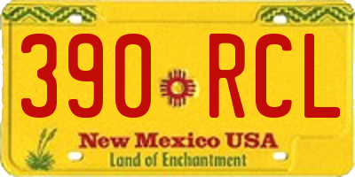 NM license plate 390RCL