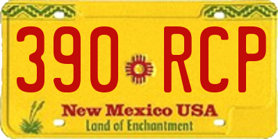 NM license plate 390RCP