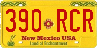 NM license plate 390RCR