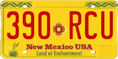 NM license plate 390RCU