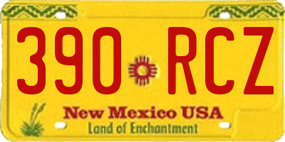 NM license plate 390RCZ