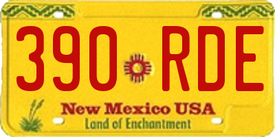 NM license plate 390RDE