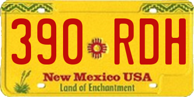 NM license plate 390RDH