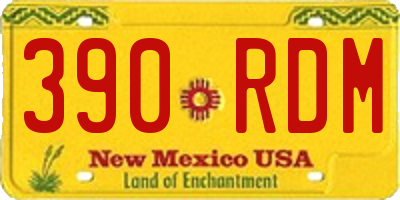 NM license plate 390RDM