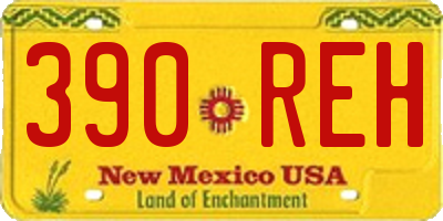 NM license plate 390REH