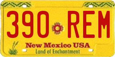 NM license plate 390REM