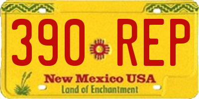 NM license plate 390REP