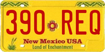NM license plate 390REQ