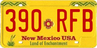 NM license plate 390RFB