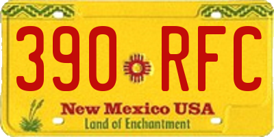 NM license plate 390RFC