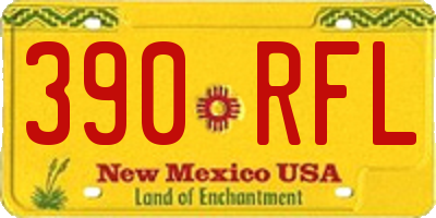 NM license plate 390RFL