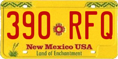 NM license plate 390RFQ