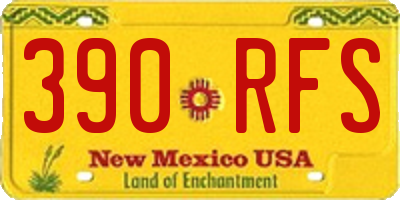 NM license plate 390RFS
