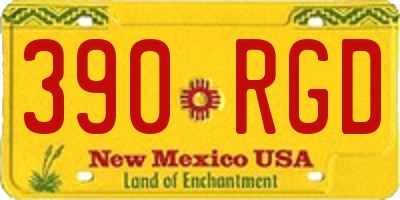 NM license plate 390RGD