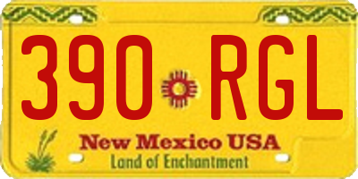 NM license plate 390RGL