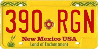 NM license plate 390RGN