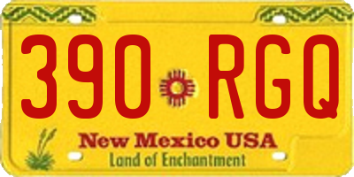 NM license plate 390RGQ