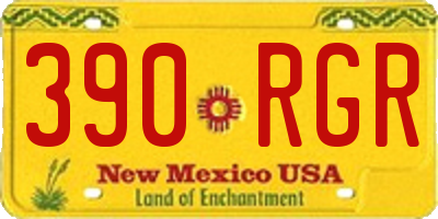 NM license plate 390RGR