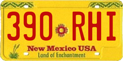 NM license plate 390RHI