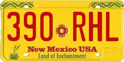 NM license plate 390RHL