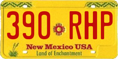 NM license plate 390RHP