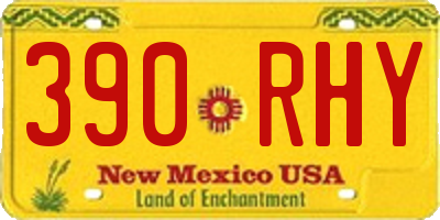 NM license plate 390RHY