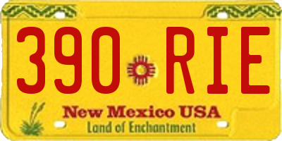 NM license plate 390RIE