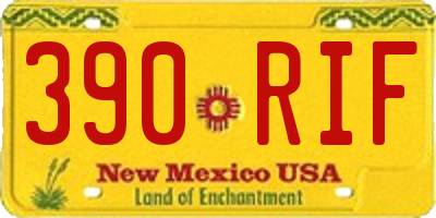 NM license plate 390RIF
