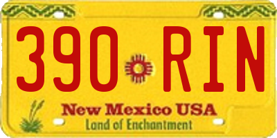NM license plate 390RIN