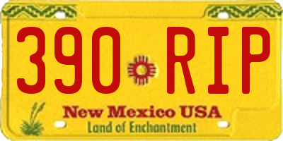 NM license plate 390RIP