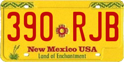 NM license plate 390RJB