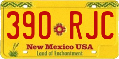 NM license plate 390RJC